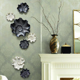 Maxbell Resin Wall Decoration Ornament for Home Wall Decor Beige Lotus Leaf L
