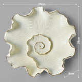 Maxbell Resin Wall Decoration Ornament for Home Wall Decor Beige Lotus Leaf L