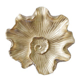 Maxbell Resin Wall Decoration Ornament for Home Background Decor Golden Lotus Leaf M