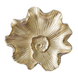 Maxbell Resin Wall Decoration Ornament for Home Background Decor Golden Lotus Leaf M