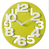 Decoratve 3D Wall Clock Creative Analog Clock for Home Kitchen Bedroom Green