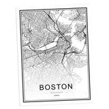 Maxbell Nordic World City Map Poster Art Canvas Painting Home Decor 1# 21x30cm