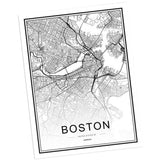 Maxbell Nordic World City Map Poster Art Canvas Painting Home Decor 1# 21x30cm
