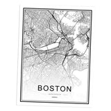 Maxbell Nordic World City Map Poster Art Canvas Painting Home Decor 1# 21x30cm