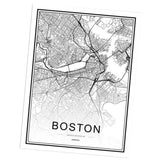 Maxbell Nordic World City Map Poster Art Canvas Painting Home Decor 1# 21x30cm