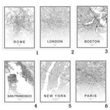 Maxbell Nordic World City Map Poster Art Canvas Painting Home Decor 1# 21x30cm
