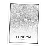 Maxbell Nordic World City Map Poster Art Canvas Painting Home Decor 3# 21x30cm