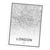 Maxbell Nordic World City Map Poster Art Canvas Painting Home Decor 3# 21x30cm