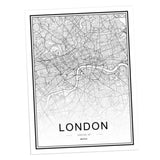 Maxbell Nordic World City Map Poster Art Canvas Painting Home Decor 3# 21x30cm