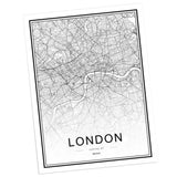 Maxbell Nordic World City Map Poster Art Canvas Painting Home Decor 4# 30x40cm