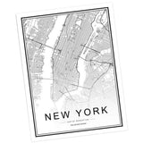 Maxbell Nordic World City Map Poster Art Canvas Painting Home Decor 6#  30x40cm