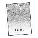 Maxbell Nordic World City Map Poster Art Canvas Painting Home Decor 7# 21x30cm