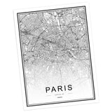 Maxbell Nordic World City Map Poster Art Canvas Painting Home Decor 8# 30x40cm
