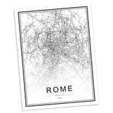 Maxbell Nordic World City Map Poster Art Canvas Painting Home Decor 10# 30x40cm