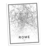 Maxbell Nordic World City Map Poster Art Canvas Painting Home Decor 10# 30x40cm