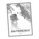 Maxbell Nordic World City Map Poster Art Canvas Painting Home Decor 12# 30x40cm