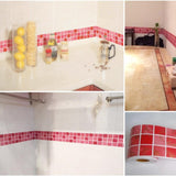 Maxbell 10x100cm Mosaic Self Adhesive Wall Stickers Decal Tile Home Kitchen Decor #4