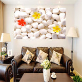 Maxbell Frameless Modern Oil Painting Wall Art Decal Sticker Panel 60x120cm Stones