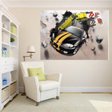 Maxbell Frameless Modern Oil Painting Wall Art Decal Sticker Panel 60x120cm Car