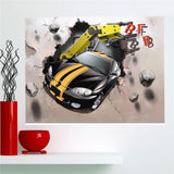 Maxbell Frameless Modern Oil Painting Wall Art Decal Sticker Panel 60x120cm Car