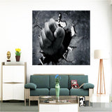 Maxbell Frameless Modern Oil Painting Wall Art Decal Sticker Panel 60x120cm Crack