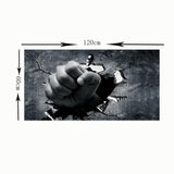 Maxbell Frameless Modern Oil Painting Wall Art Decal Sticker Panel 60x120cm Crack