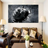 Maxbell Frameless Modern Oil Painting Wall Art Decal Sticker Panel 60x120cm Crack