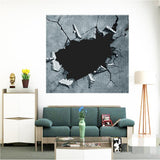 Maxbell Frameless Modern Oil Painting Wall Art Decal Sticker Panel 60x120cm Crack 1