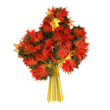 Maxbell 12x Fall Fake Silk Leaves Wedding Favor Autumn Maple Leaf Decor Autumn Red