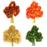 Maxbell 12x Fall Fake Silk Leaves Wedding Favor Autumn Maple Leaf Decor Autumn Red