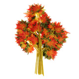 Maxbell 12x Fall Fake Silk Leaves Wedding Favor Autumn Maple Leaf Decor Autumn Red