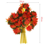 Maxbell 12x Fall Fake Silk Leaves Wedding Favor Autumn Maple Leaf Decor Autumn Red