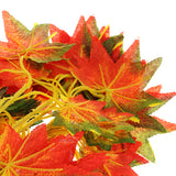 Maxbell 12x Fall Fake Silk Leaves Wedding Favor Autumn Maple Leaf Decor Autumn Red