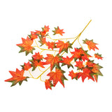 Maxbell 12x Fall Fake Silk Leaves Wedding Favor Autumn Maple Leaf Decor Autumn Red