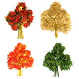 Maxbell 12x Fall Fake Silk Leaves Wedding Favor Autumn Maple Leaf Decor Autumn Red