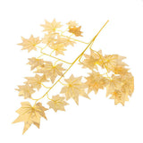 Maxbell 12x Fall Fake Silk Leaves Wedding Favor Autumn Maple Leaf Decor Gold