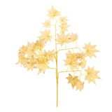 Maxbell 12x Fall Fake Silk Leaves Wedding Favor Autumn Maple Leaf Decor Gold