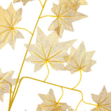 Maxbell 12x Fall Fake Silk Leaves Wedding Favor Autumn Maple Leaf Decor Gold