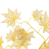 Maxbell 12x Fall Fake Silk Leaves Wedding Favor Autumn Maple Leaf Decor Gold