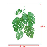 Maxbell Unframed Canvas Oil Painting Picture DIY Wall Art Decor banana-leaf S