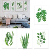 Maxbell Unframed Canvas Oil Painting Picture DIY Wall Art Decor banana-leaf S