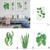 Maxbell Unframed Canvas Oil Painting Picture DIY Wall Art Decor banana-leaf S