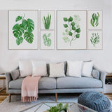 Maxbell Unframed Canvas Oil Painting Picture DIY Wall Art Decor banana-leaf S