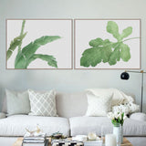 Maxbell Green Plant Canvas Oil Painting Picture Unframed Wall Art  banana leaf L