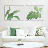 Maxbell Green Plant Canvas Oil Painting Picture Unframed Wall Art  banana leaf L