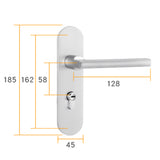 Maxbell Door Handle Lock Front Back Lever Lock Bathroom Bedroom Door Handles #9