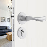 Maxbell Door Handle Lock Front Back Lever Lock Bathroom Bedroom Door Handles #12