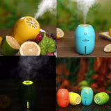 Maxbell Portable Lemon Car Humidifier Cool Mist Maker Air Purifier Night Light Blue