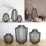 Maxbell Vintage 3D Iron Wire Tea Light Candle Holder Iron Frame Table Flower Vase #1