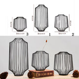 Maxbell Vintage 3D Iron Wire Tea Light Candle Holder Iron Frame Table Flower Vase #4